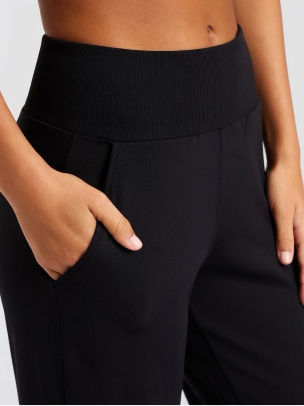 Cozy Earth Rib-Knit Wide Leg Lounge Pant NWT Size Small Black